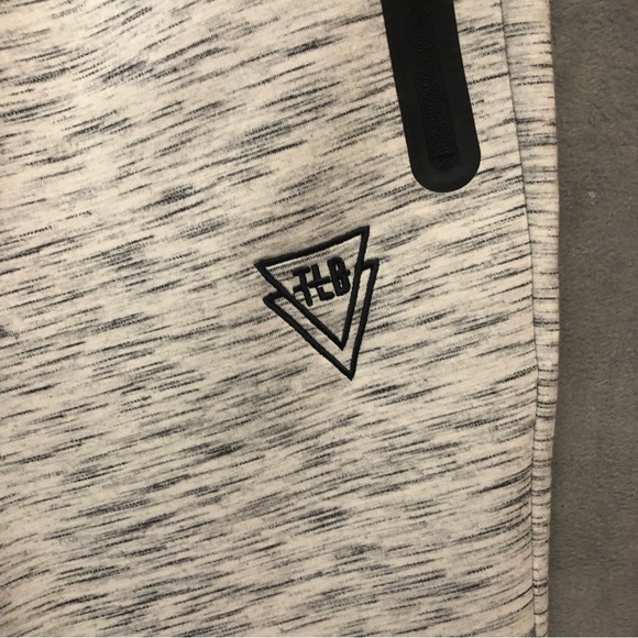 The Lost Breed Men’s Logo Heathered Joggers Sweatpants White Black Small - Picture 4 of 11